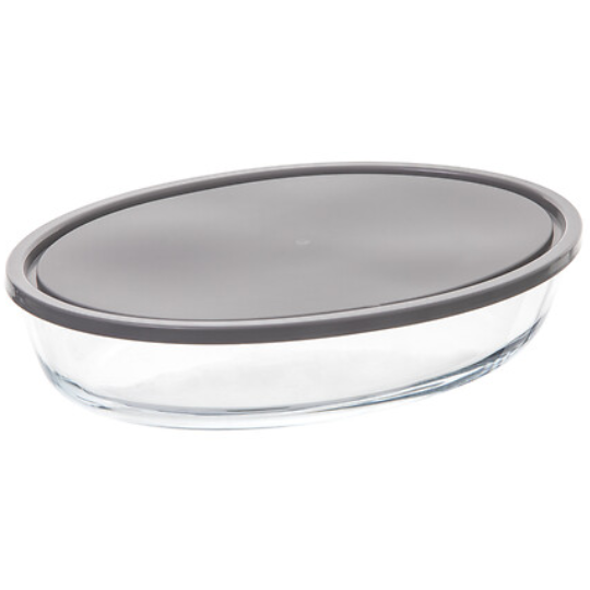 Keepeat Glass Dish Oval 12x8in