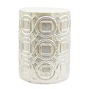 Ceramic Garden Stool with Iridescent Glaze Cream 14x19.5in