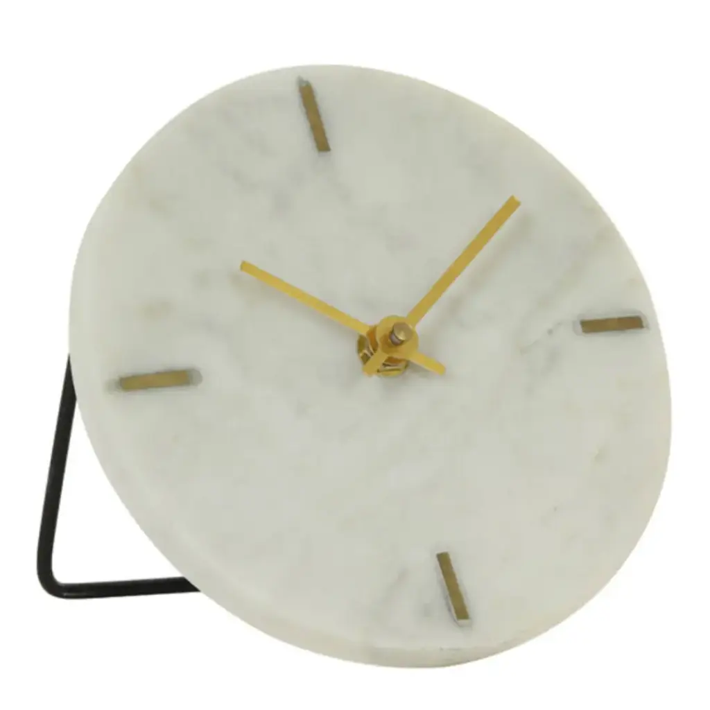 Moreno Marble Clock 6in