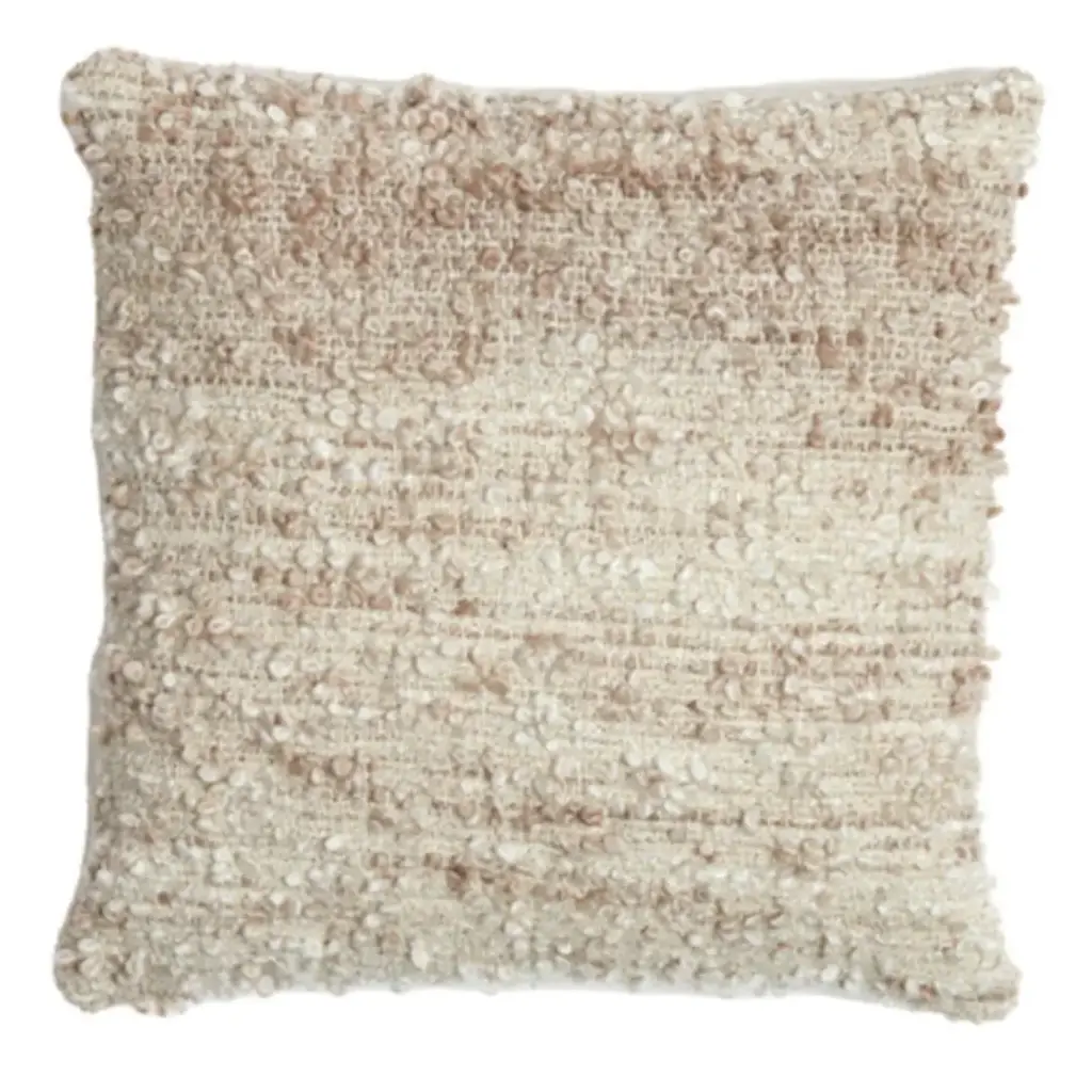 Mezoki Boucle Pillow Light Brown 18in