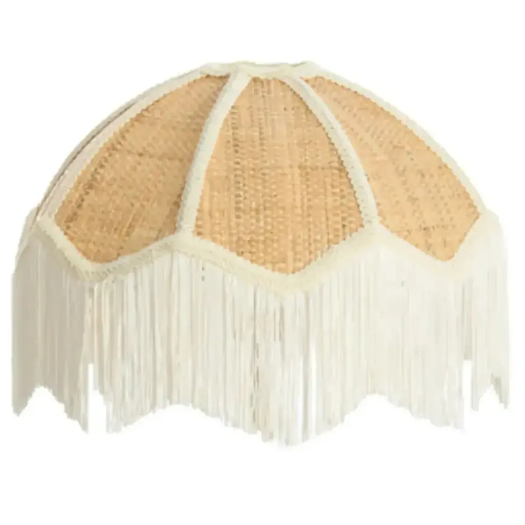 Malacia Raffia Fringed Hanging Shade 18in