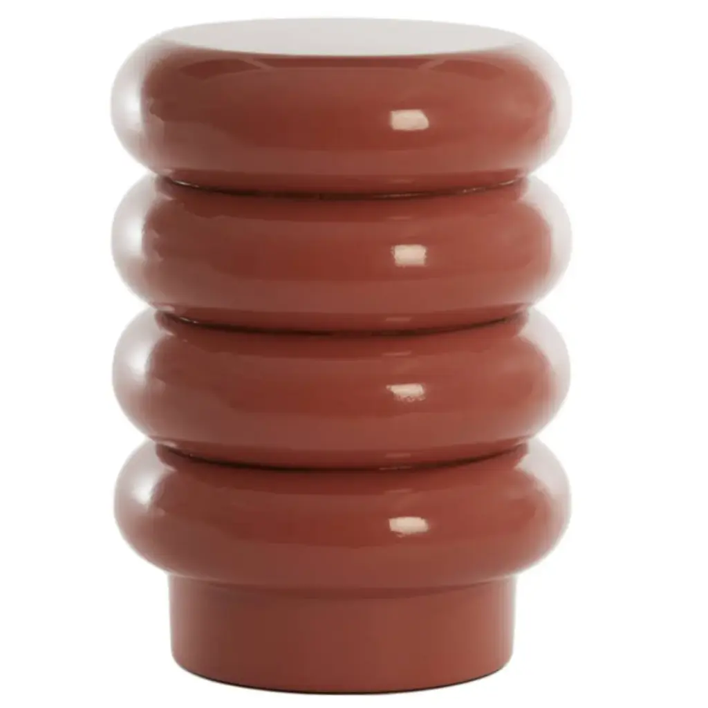Mirogi Ceramic Side Table Coral 12x16in