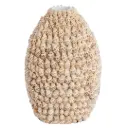 Ceramic Shell Vase Cream 11in