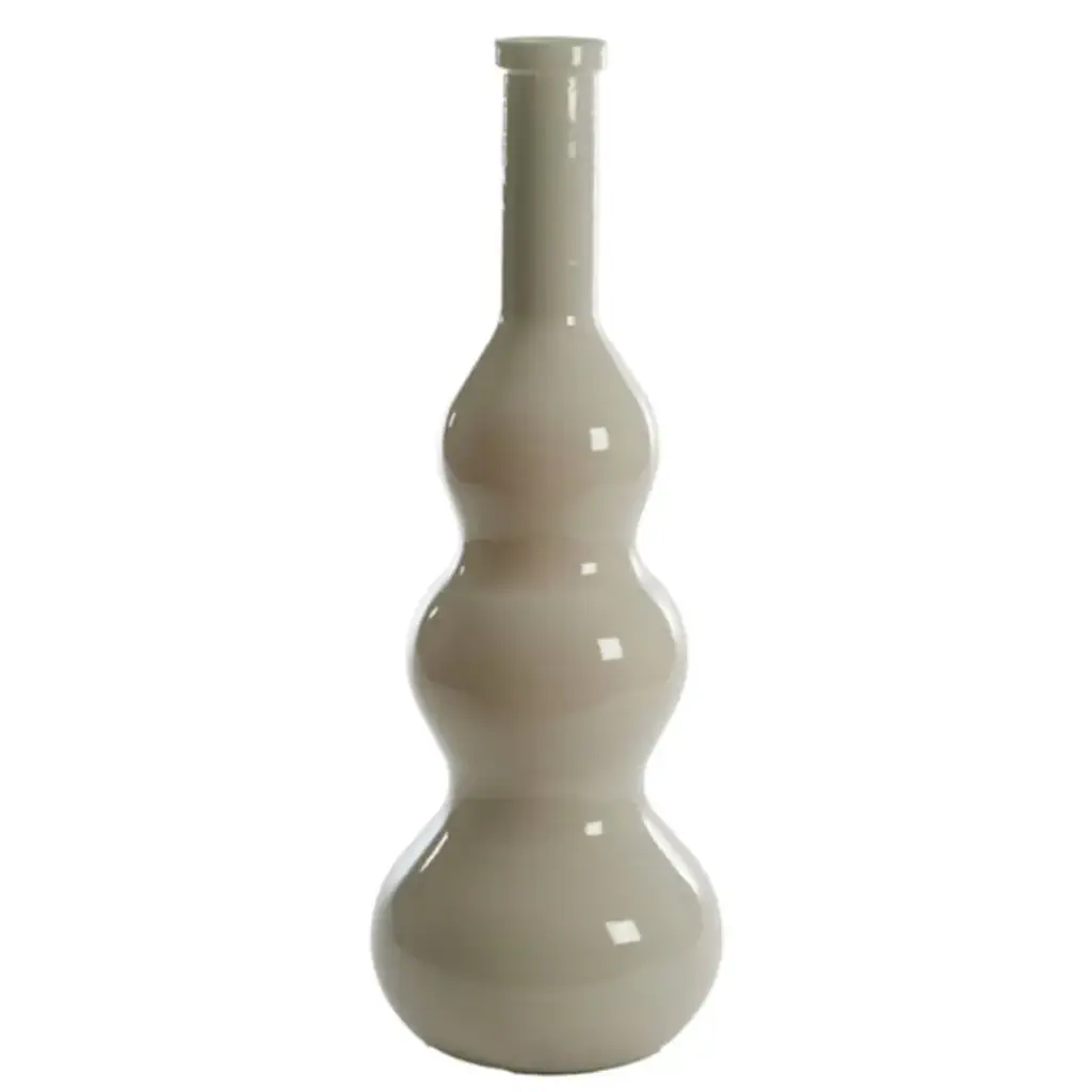 Venerio Glass Vase Light Beige 30in