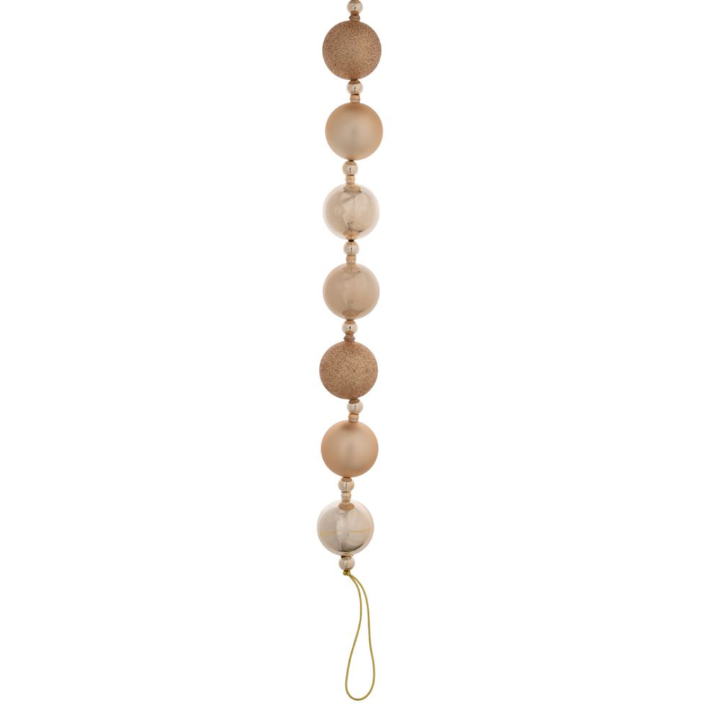 Garland with Baubles Champagne