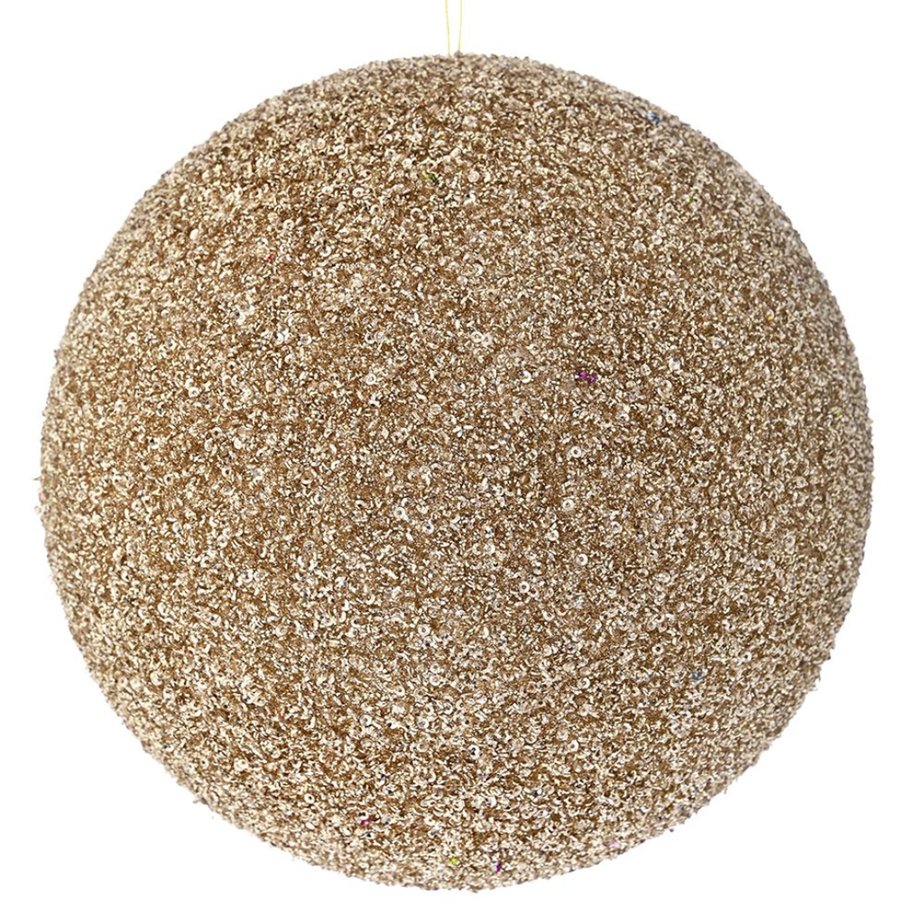 Glitter Bauble Champagne 10in