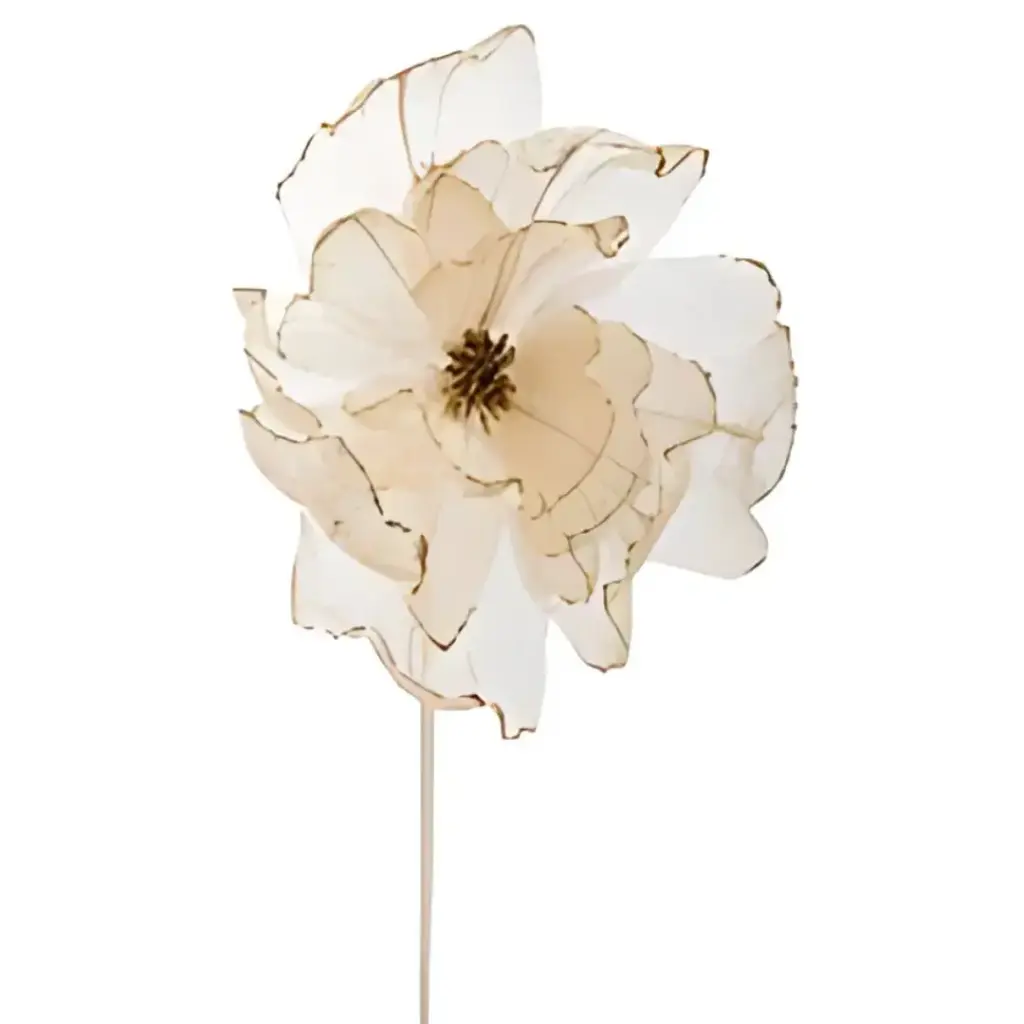 Organza Magnolia Stem Champagne 24in