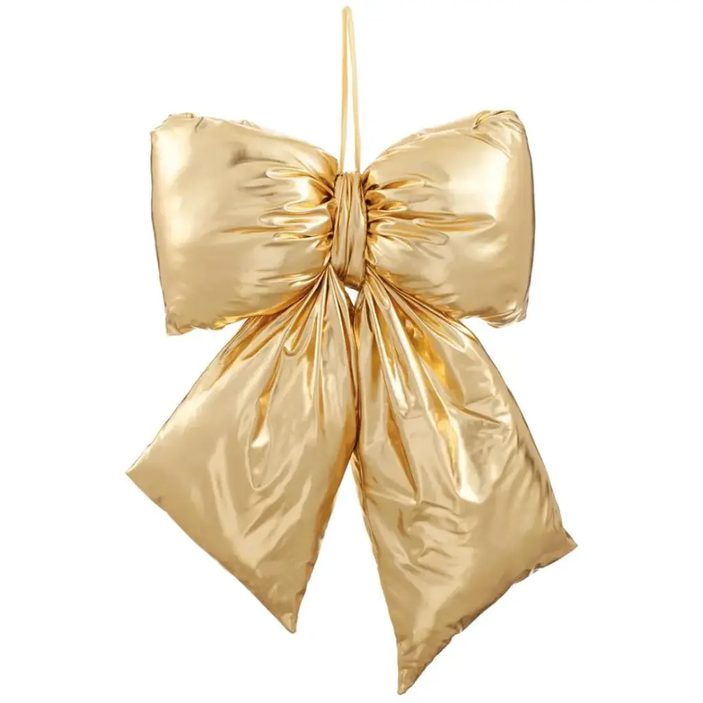 Metallic Bow Ornament Gold 23in