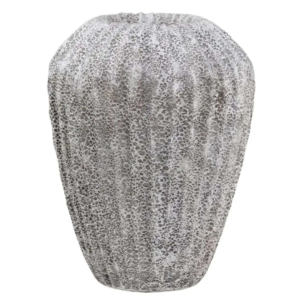 Rambler Vase Stone Ivory 11x14in