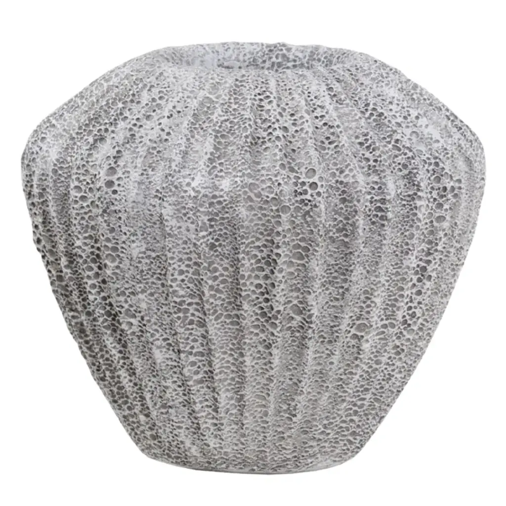 Rambler Vase Stone Ivory 12.5x10.5in