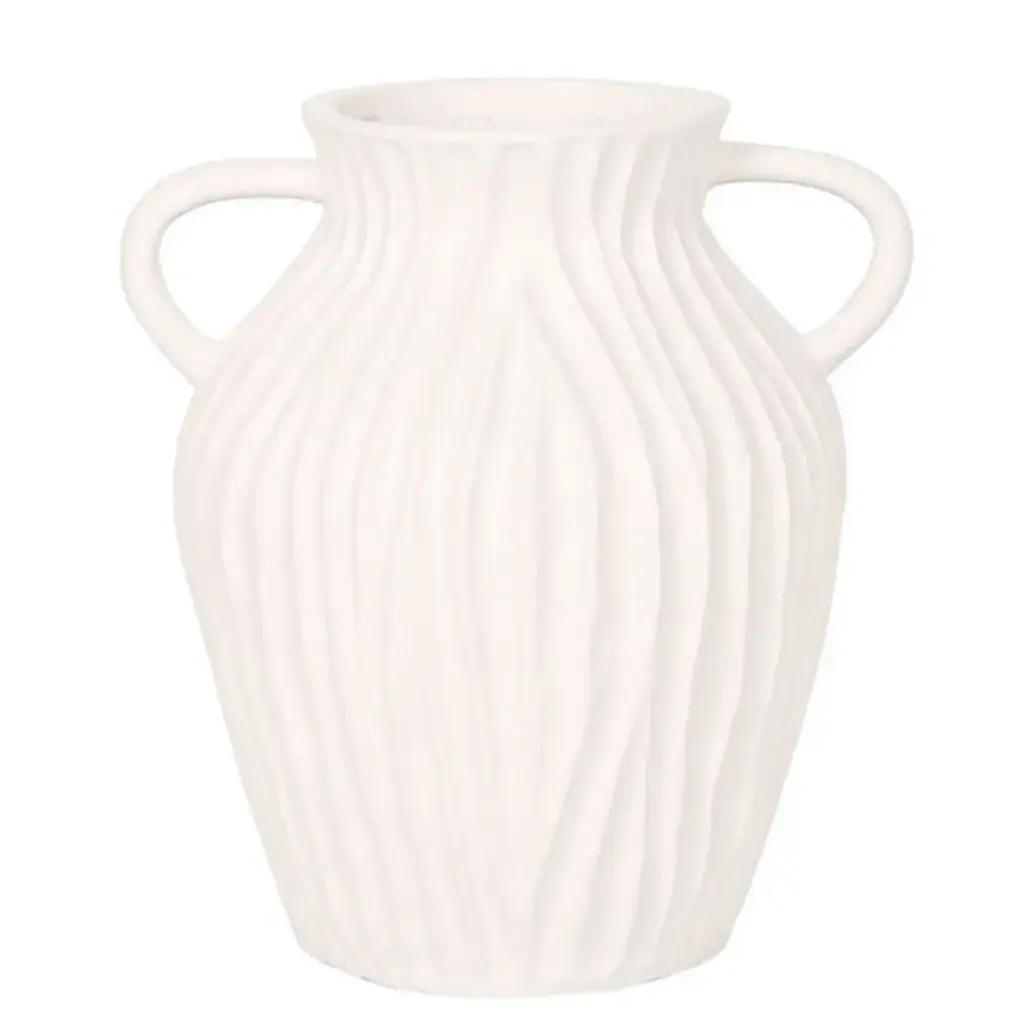 Athena White Vase 16in