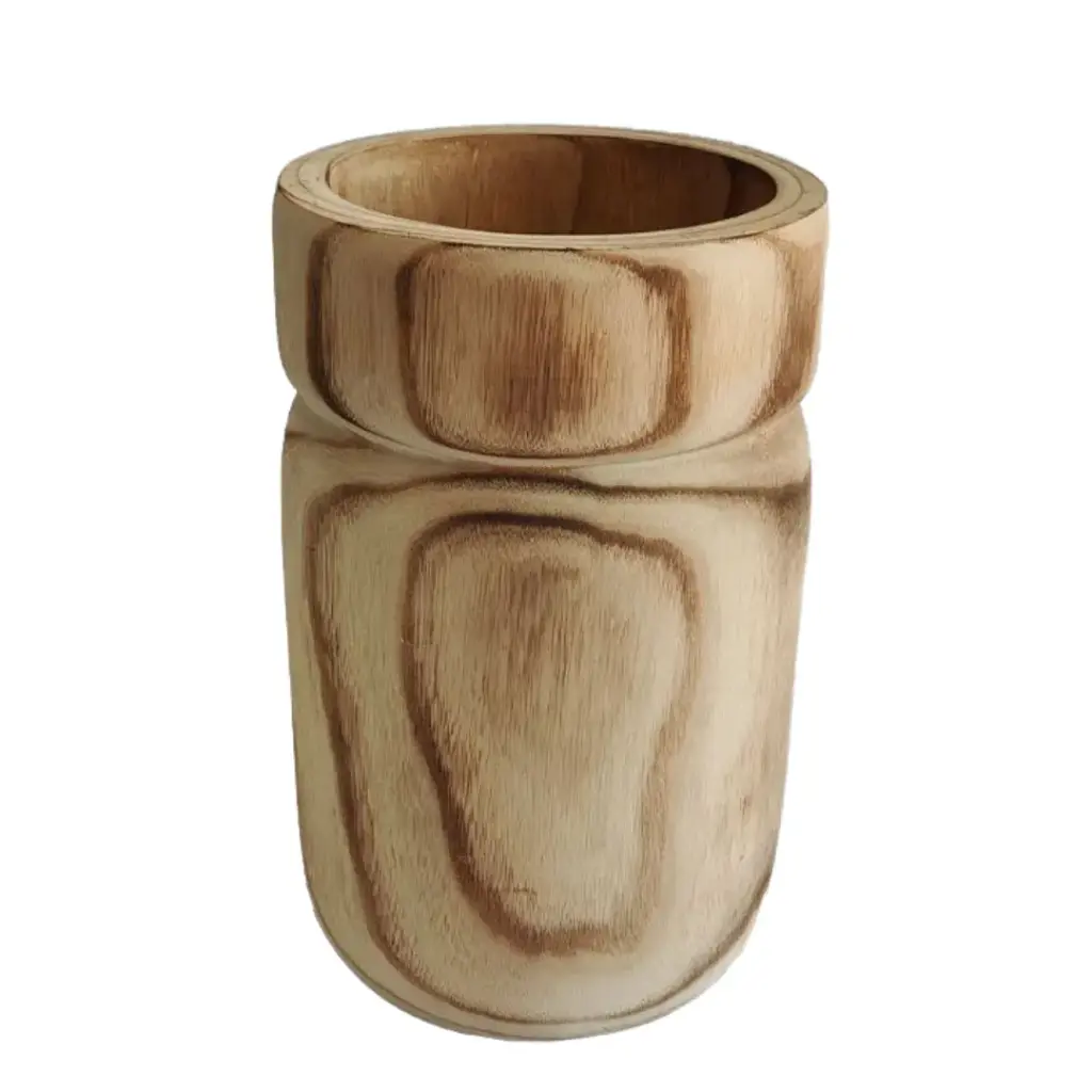 Kengo Wood Vase 15in
