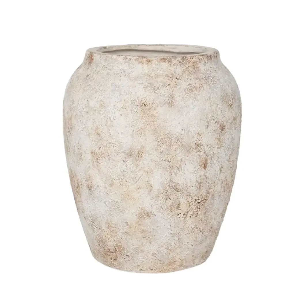 Scopelos Planter Distressed White 12x14.5in