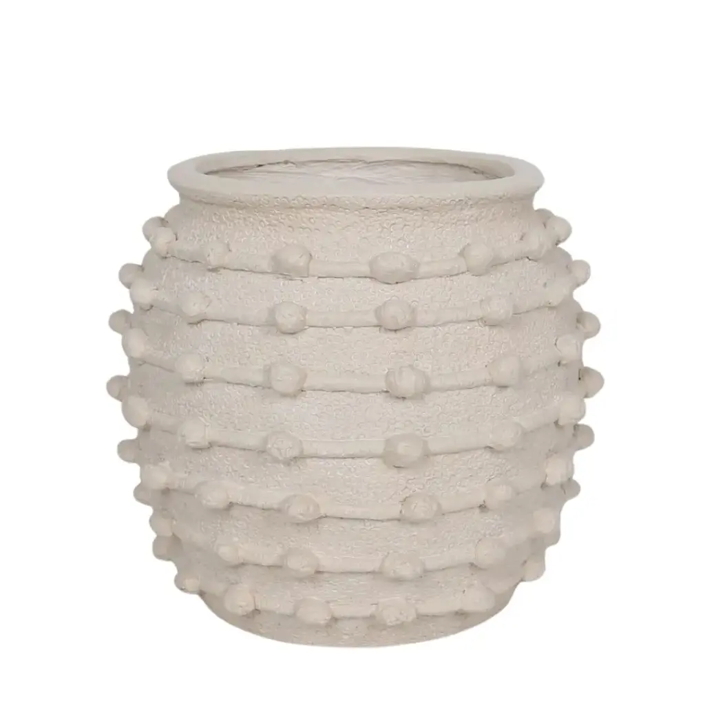 Nisyros Planter Ivory 14.5in