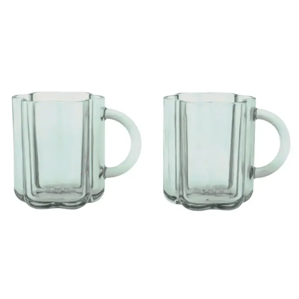 Flower Mug Set Fern 2pc