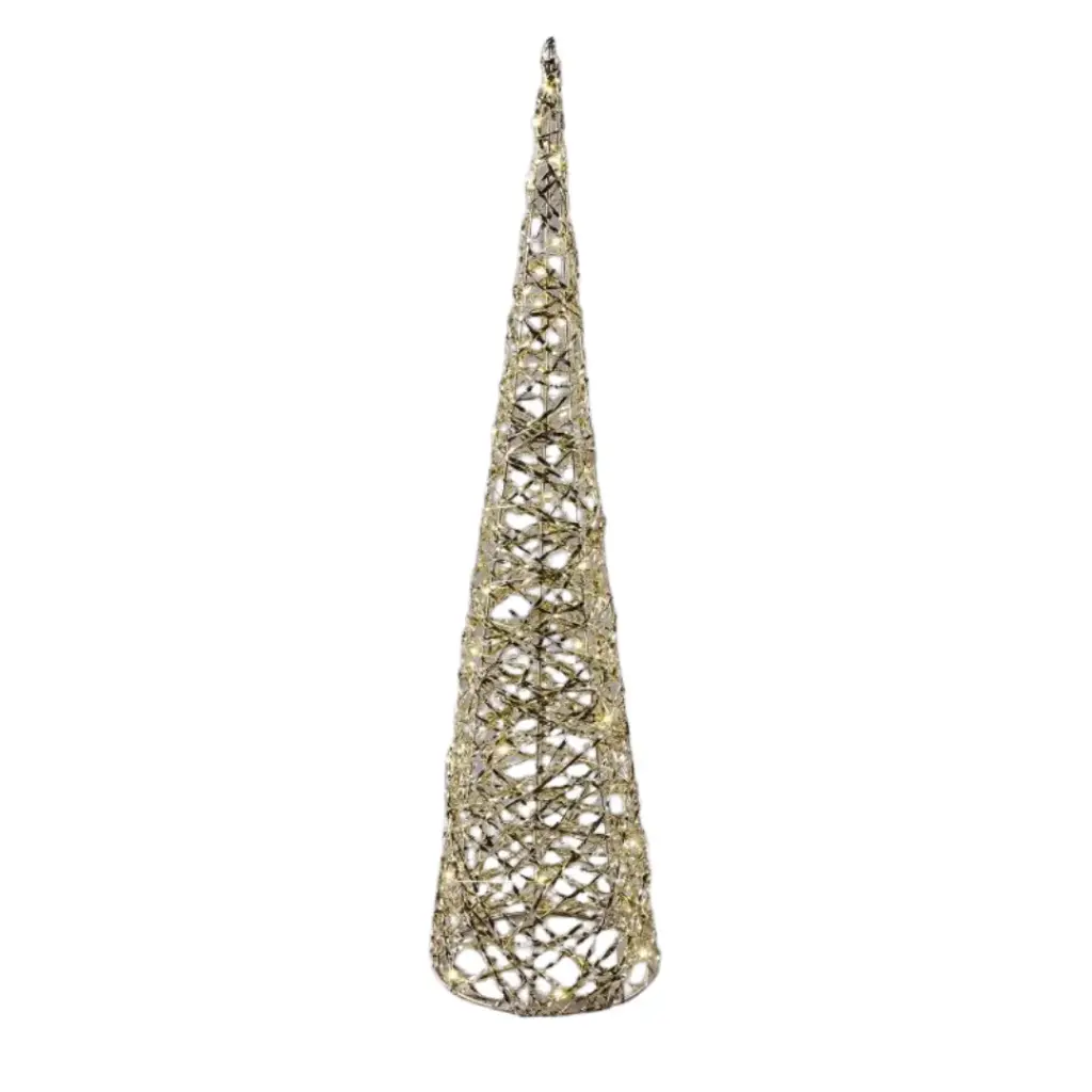 LED Twisted Cone Tree Gold 31in