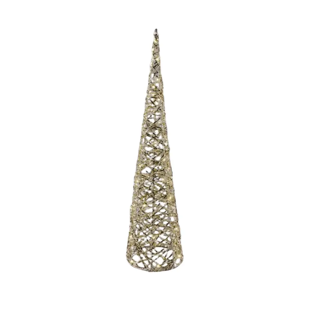 LED Twisted Cone Tree Gold 24in