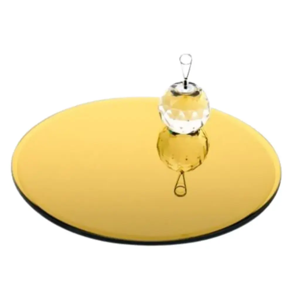 Mirror Base Round Gold 8in