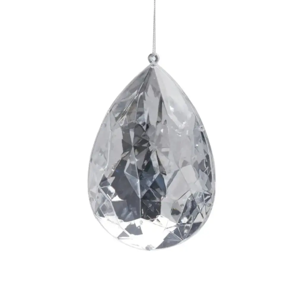 Diamond Drop Decoration Silver 5in