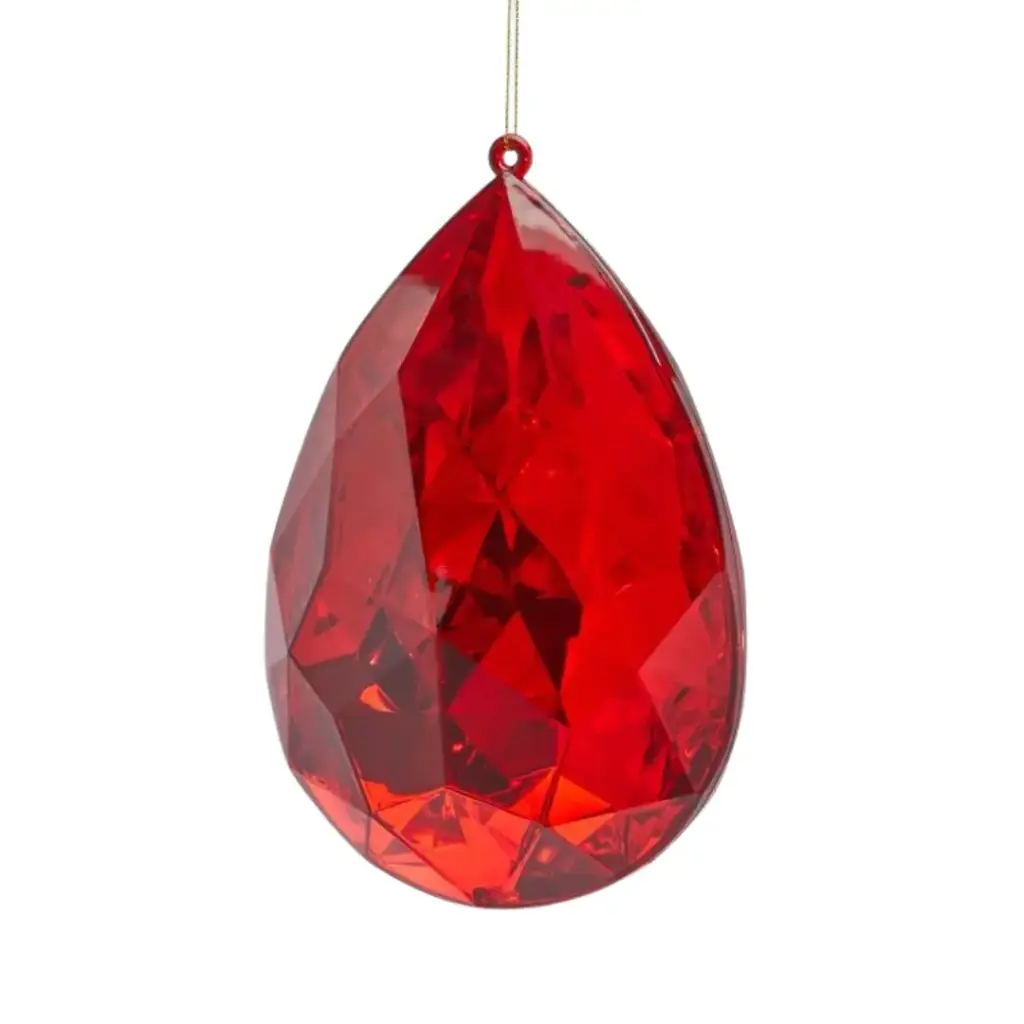Diamond Drop Decoration Red 7in