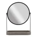 Wire Standing Cosmetic Mirror Grey