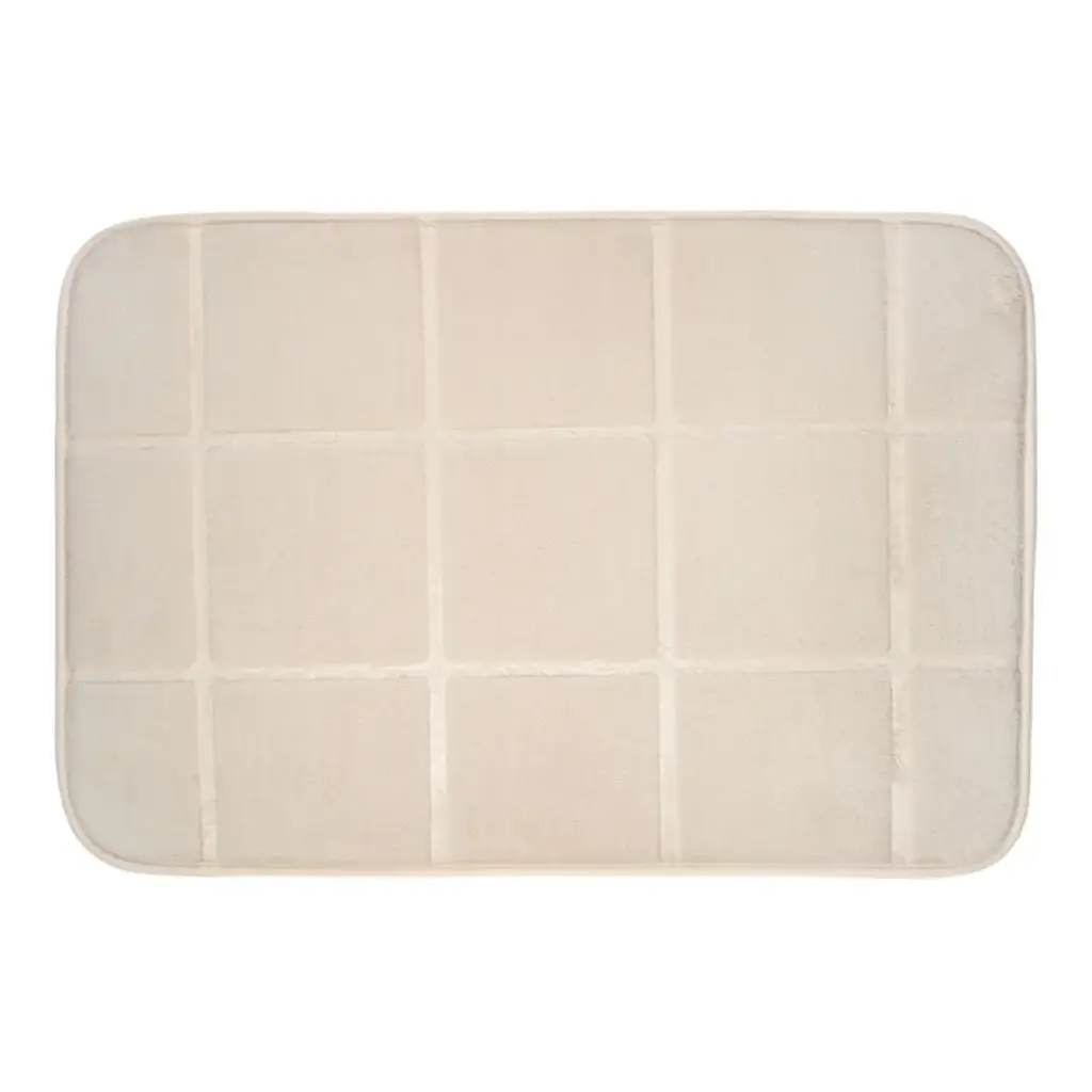 Tiles Bath Mat Taupe