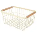 Allure Metal Storage Basket with Wood Handles Large  