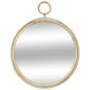 Carolina Round Rattan Mirror 15in