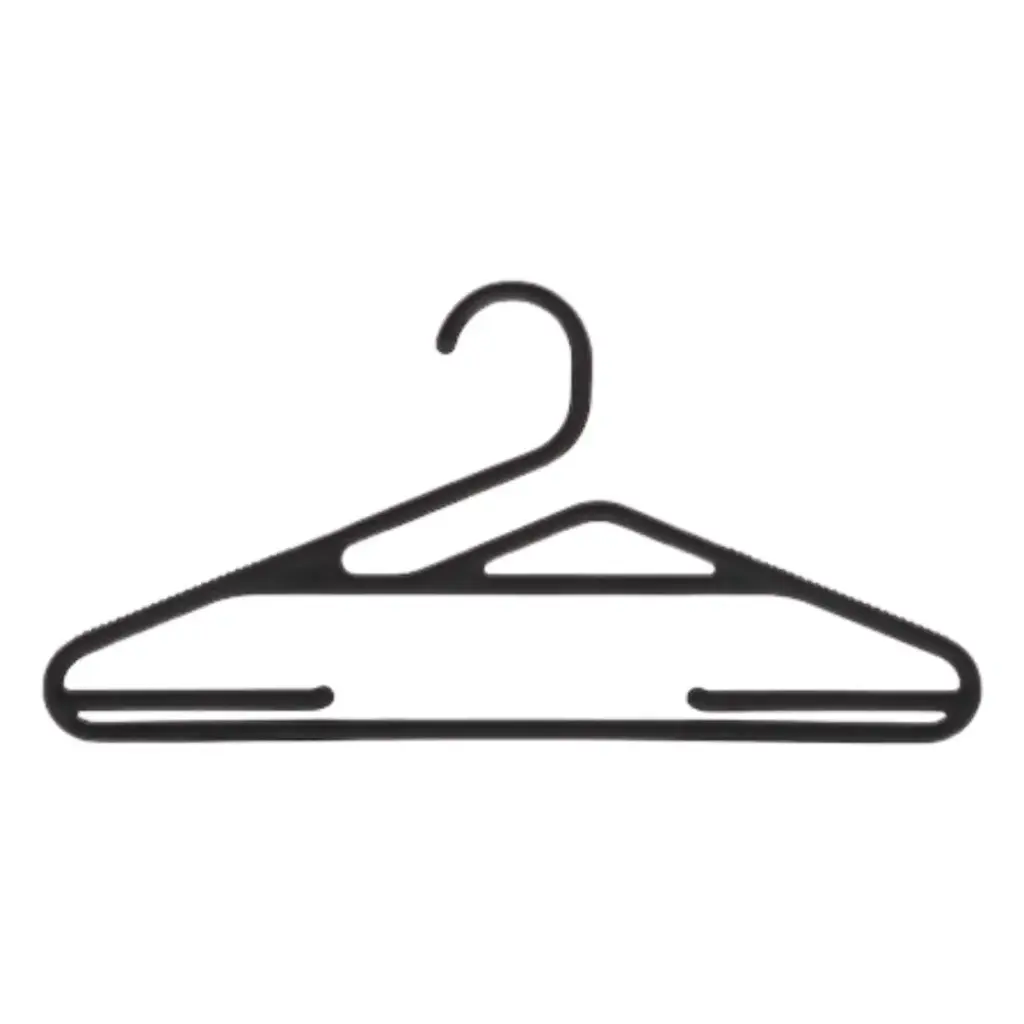 Non-Slip Hangers Black 5pc