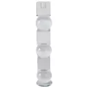 Crystal Orbs & Blocks Taper Candleholder Clear 12in