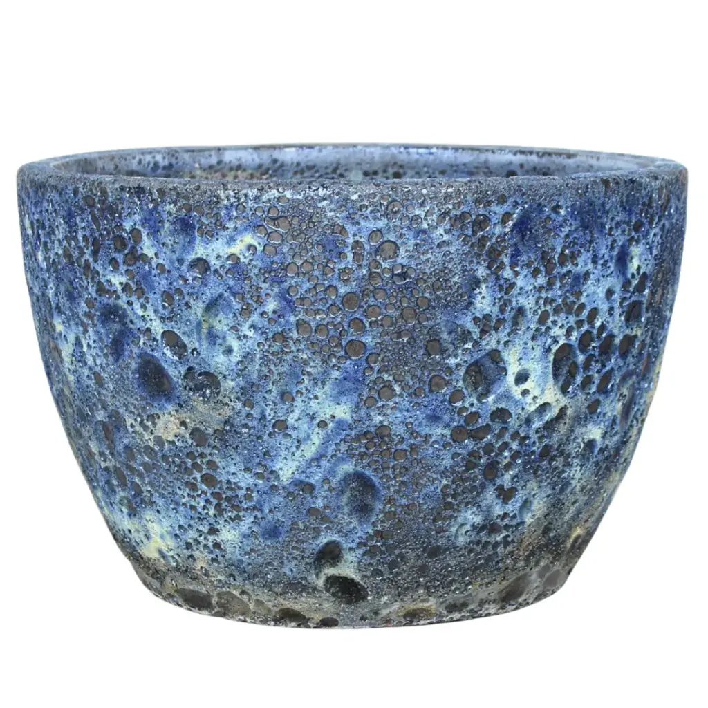 Lava Planter Blue 8in