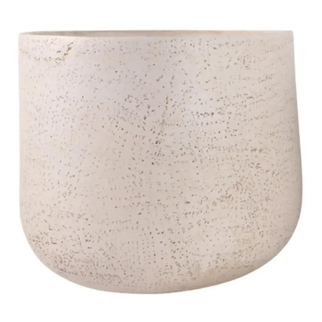 Textured Planter Ivory 18in