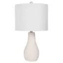 Ceramic Curved Table Lamp White 24in