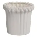 Fluted Planter Ivory 7in