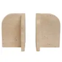 Arched Travertine Bookends Set 6in