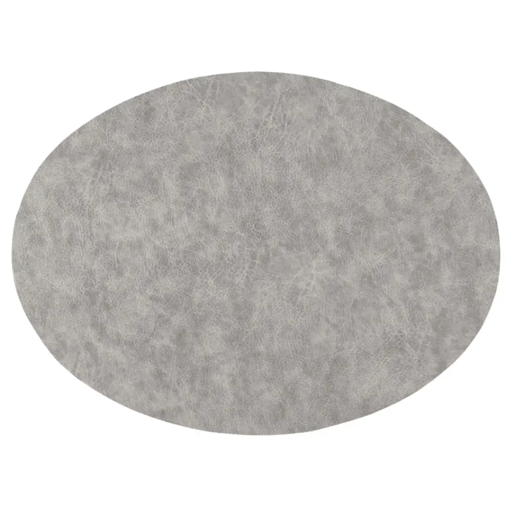 Troja Oval Placemat Silver 13x18in