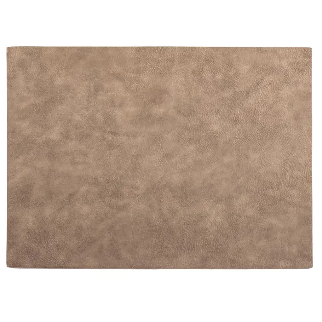 Troja Rectangle Placemat Taupe 13x18in