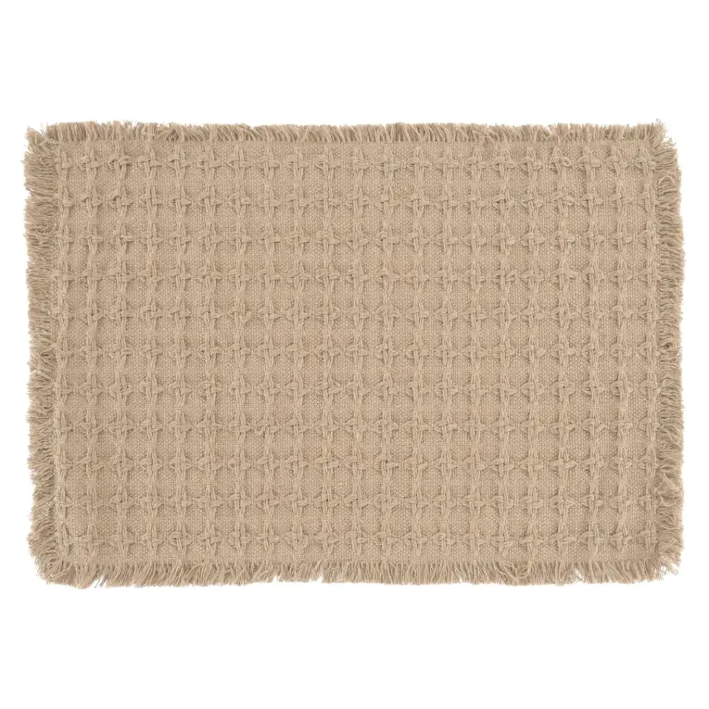 Yuna Placemat Rectangle Sand 13x18in