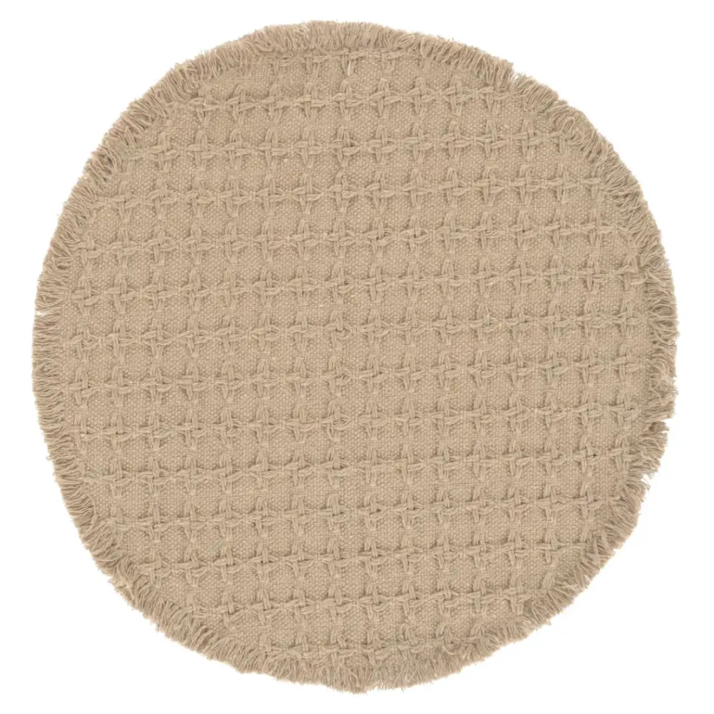 Yuna Placemat Round Sand 15in