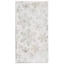 Linen Table Runner with Gold Foil Snowflakes White 108inx14in
