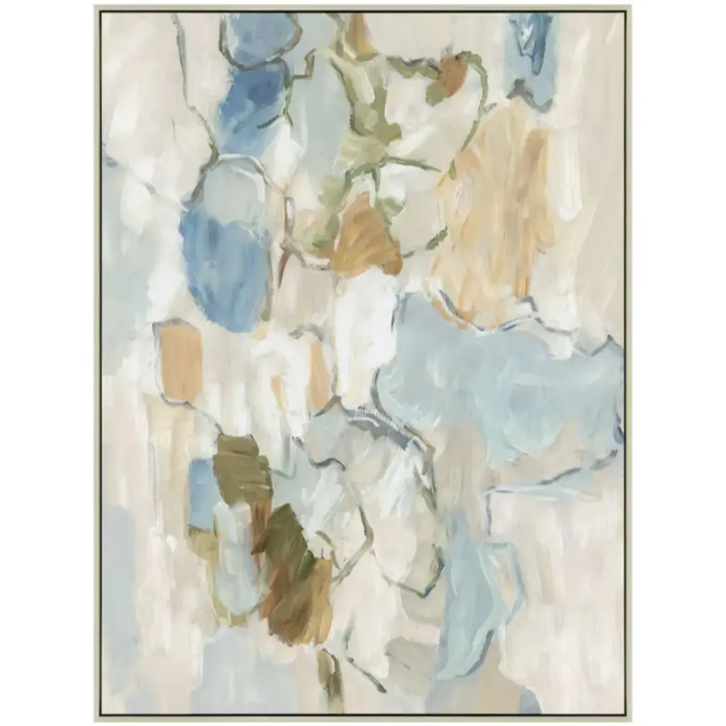Aqua Dreamscape I Framed Canvas 30x40in