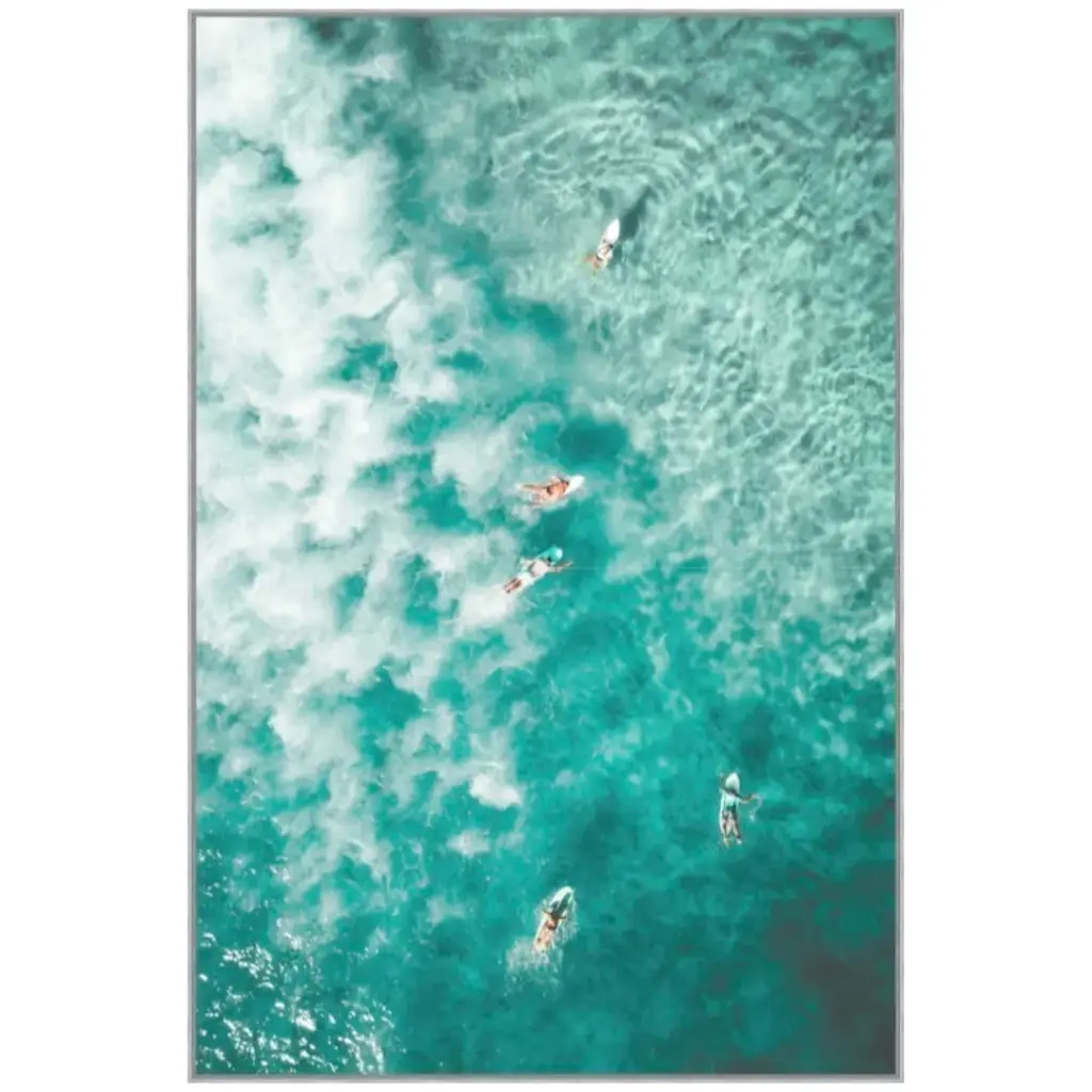 Surf Line Tempered Glass Art 40x60in