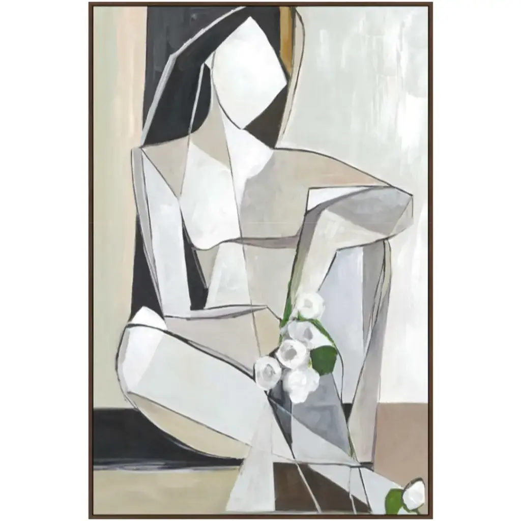 Fragmented Grace Framed Canvas 32x48in