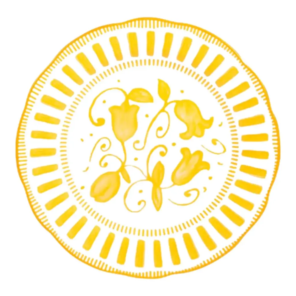 Napoli Yellow Dessert Plate