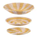 Seagrass Bowl Set Yellow 3pc