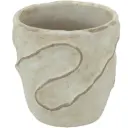 Swirl Design Planter Beige 7in