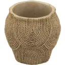 Woven Texture Cement Planter 8in