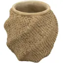 Woven Texture Cement Planter 10in