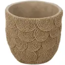 Swirl Woven Basket Cement Planter 7.5in