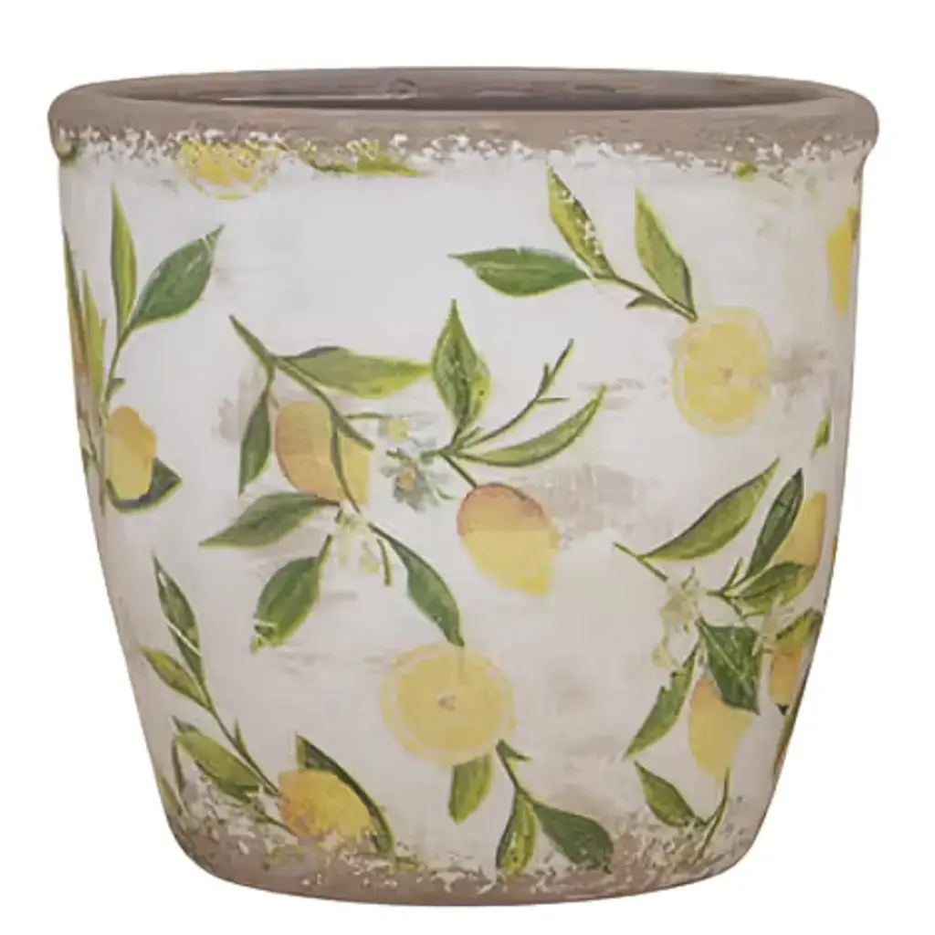 Lemon Motif Planters 5in